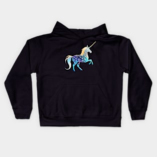 futuristic unicorn Kids Hoodie